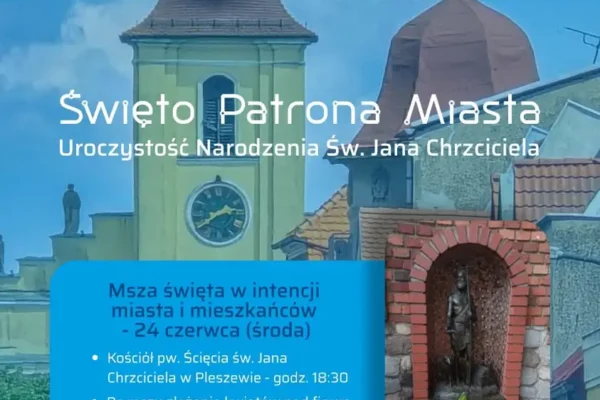 Święto Patrona Miasta – zaproszenie na mszę i złożenie kwiatów w Pleszewie