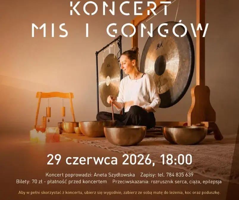 Koncert Mis i Gongów w Pleszewie – relaks w Zajezdni Kultury