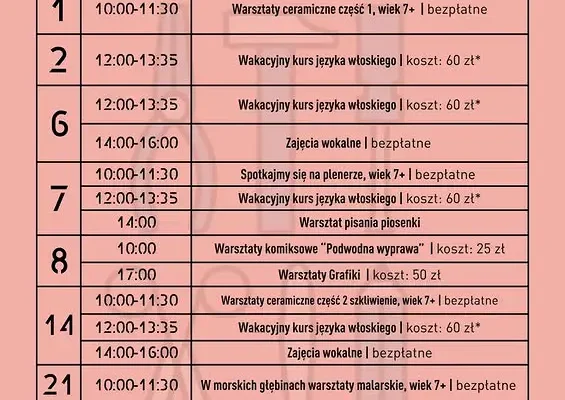 Wakacyjny Rozkład Jazdy w Zajezdni Kultury – warsztaty, muzyka i sztuka