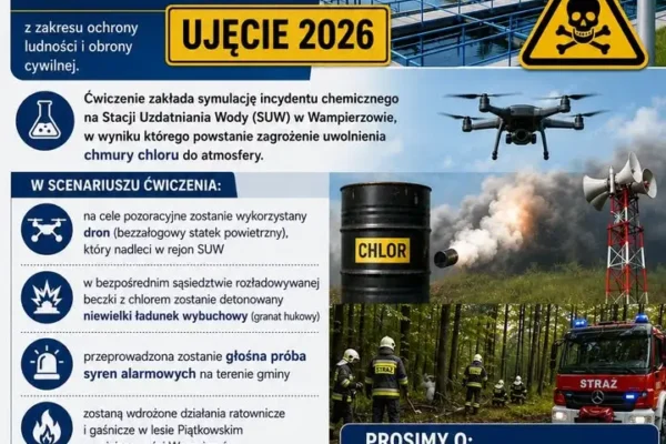 Ćwiczenia ochrony ludności w Gminie Wadowice Górne 7 lipca 2026