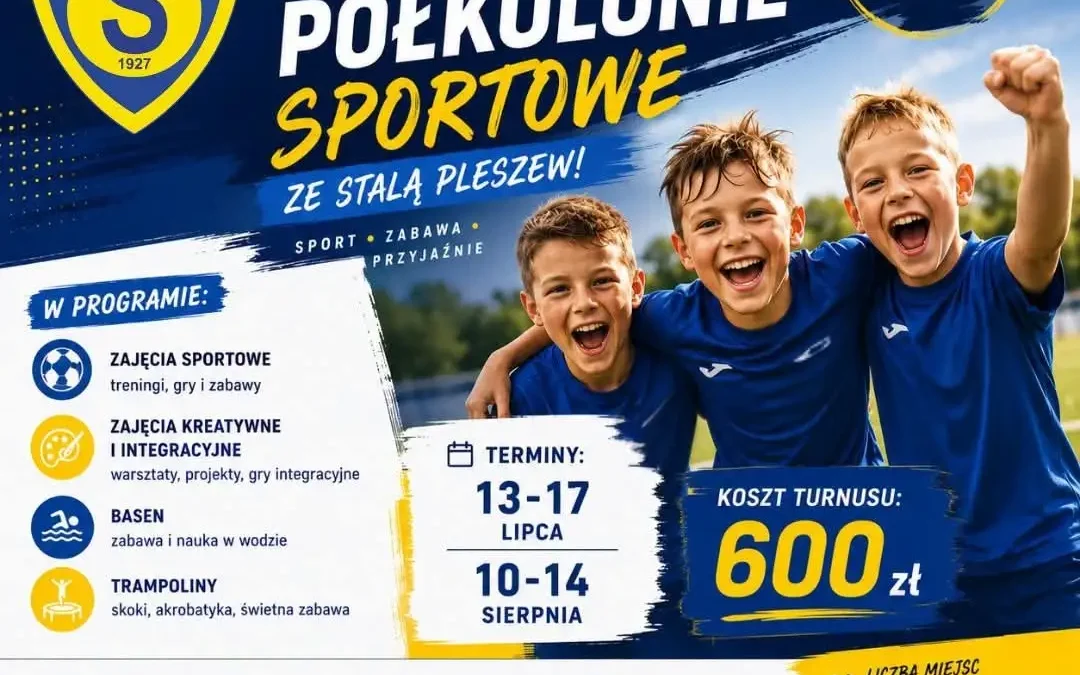 Ostatnie miejsca na letnie półkolonie sportowe ze Stalą Pleszew