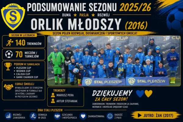 Orlik Młodszy (2016) zakończył sezon 2025/26 – podsumowanie osiągnięć