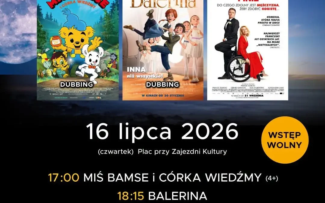 Kino Plenerowe w Pleszewie – 16 lipca 2026. Wstęp wolny!