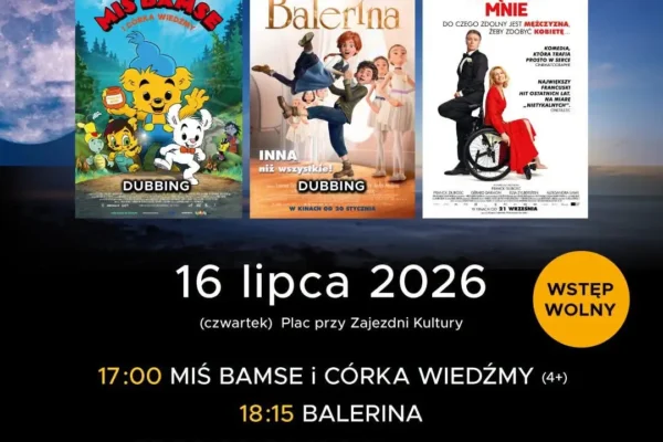 Kino Plenerowe w Pleszewie – 16 lipca 2026. Wstęp wolny!