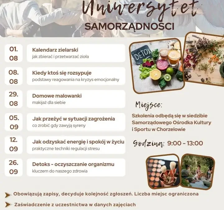 Bezpłatne szkolenia i warsztaty w ramach „Uniwersytetu Samorządności” w powiecie mieleckim