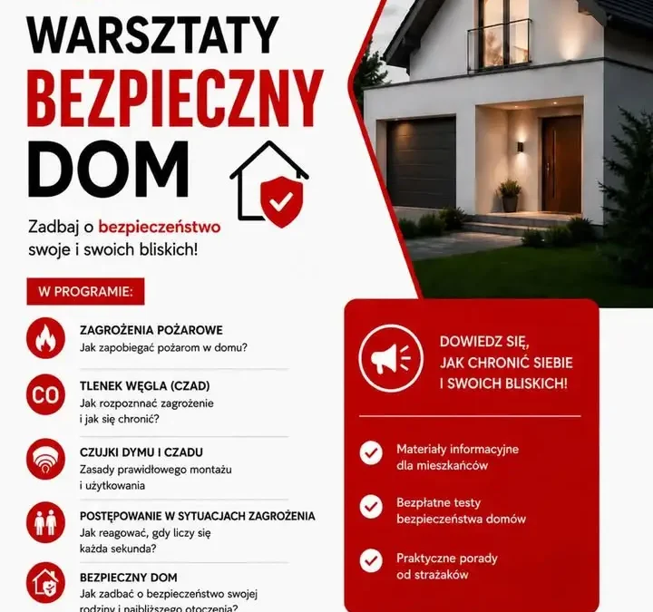 Warsztaty „Bezpieczny Dom” w OSP Broniszewice – jak chronić siebie i bliskich