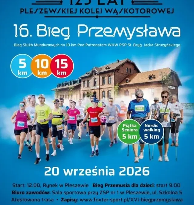 Ruszyły zapisy na 16. Bieg Przemysława w Pleszewie – nowością nordic walking