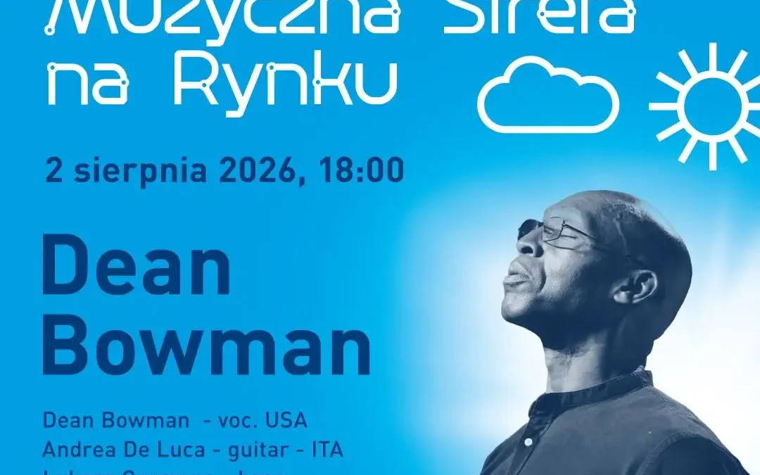 Muzyczna Strefa na Rynku w Pleszewie: Dean Bowman z USA wystąpi już dziś o 18:00