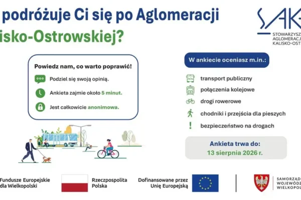 Mieszkańcy aglomeracji kalisko-ostrowskiej mogą wziąć udział w ankiecie dotyczącej SUMP