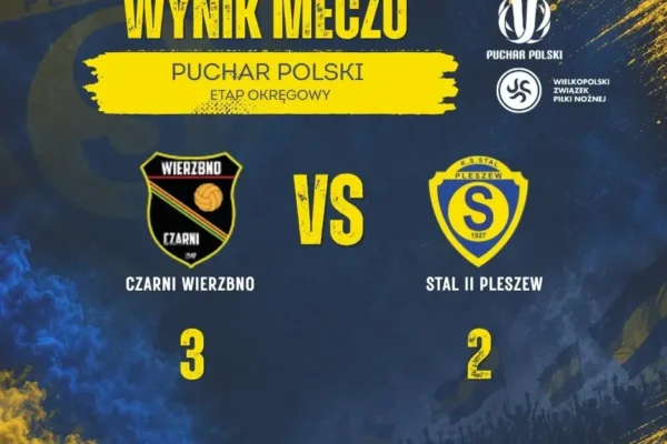 Stal II Pleszew żegna się z Pucharem Polski po porażce z Czarnymi Wierzbno