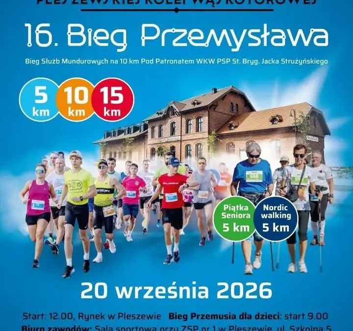 Bieg Przemysława Pleszew 2026: zapisy trwają, już 700 uczestników!