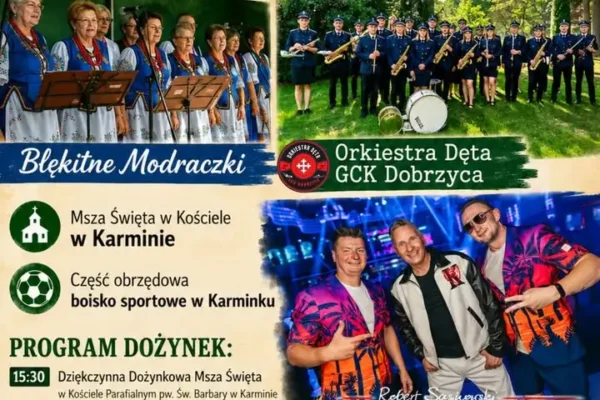 Dożynki Gminne 2026 w Karminie i Karminku – program, gwiazda wieczoru i atrakcje