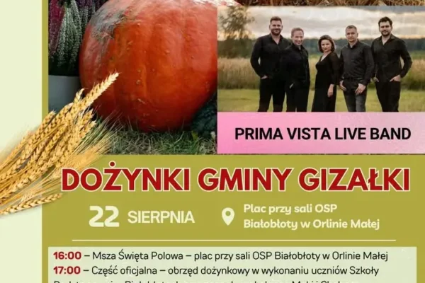 Dożynki Gminy Gizałki 2026 – święto plonów w Orlinie Małej