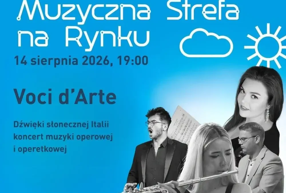 Muzyczna Strefa na Rynku w Pleszewie: operowe arie pod gołym niebem
