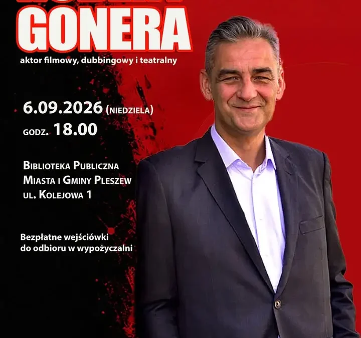 Robert Gonera spotka się z czytelnikami w pleszewskiej bibliotece