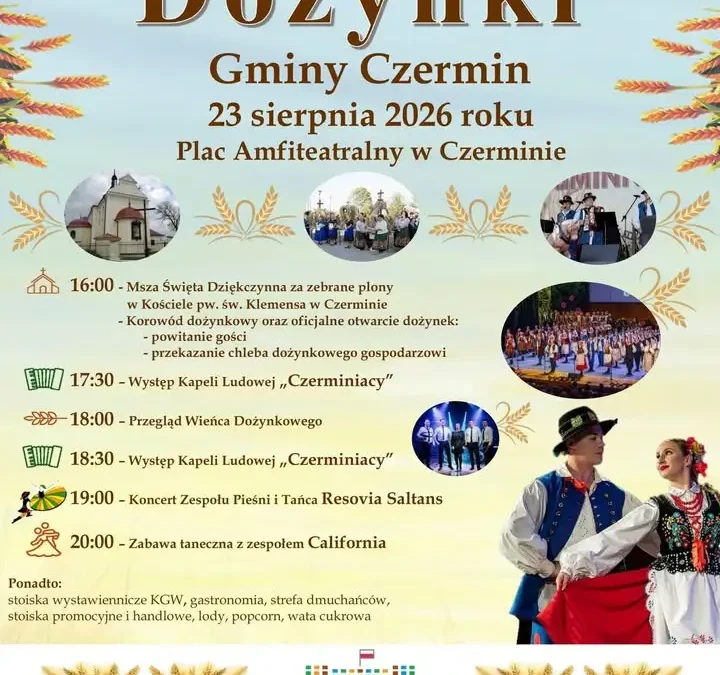 Dożynki Gminy Czermin 2026 – zaproszenie na święto plonów