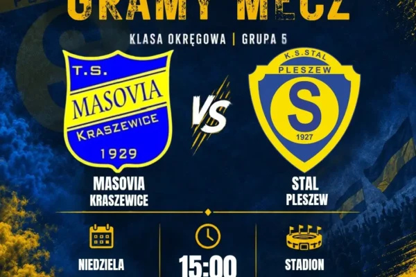 Stal Pleszew zagra na wyjeździe z Masovią Kraszewice w 2. kolejce klasy okręgowej