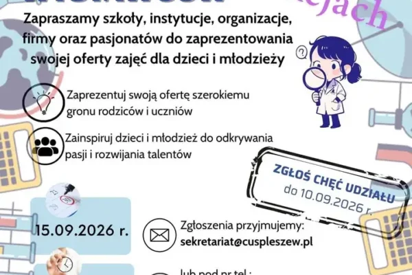 Targi Zajęć Pozalekcyjnych w Pleszewie – zgłoszenia do 10 września