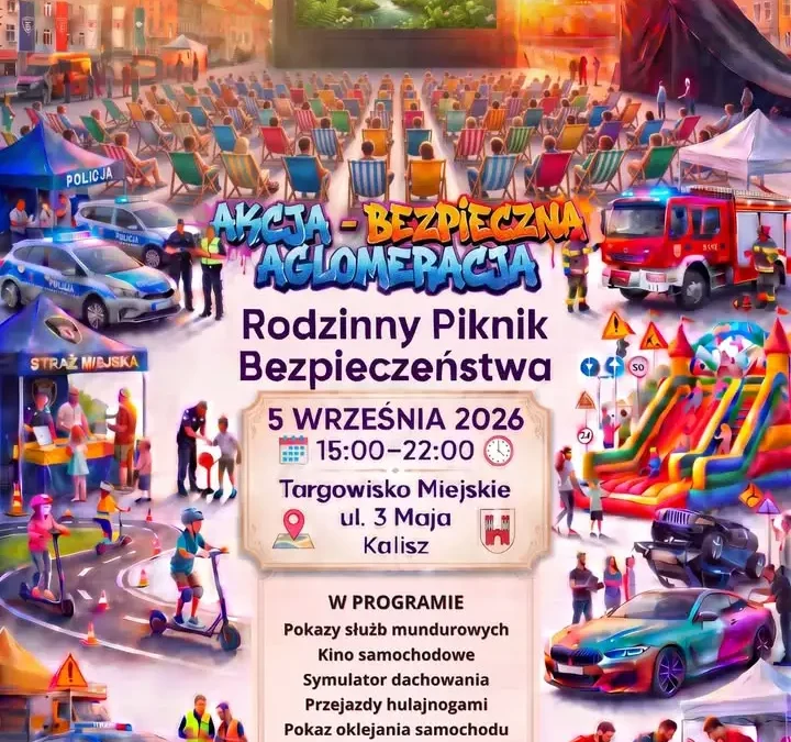 Rodzinny Piknik Bezpieczeństwa w Kaliszu – edukacja i zabawa dla całej aglomeracji
