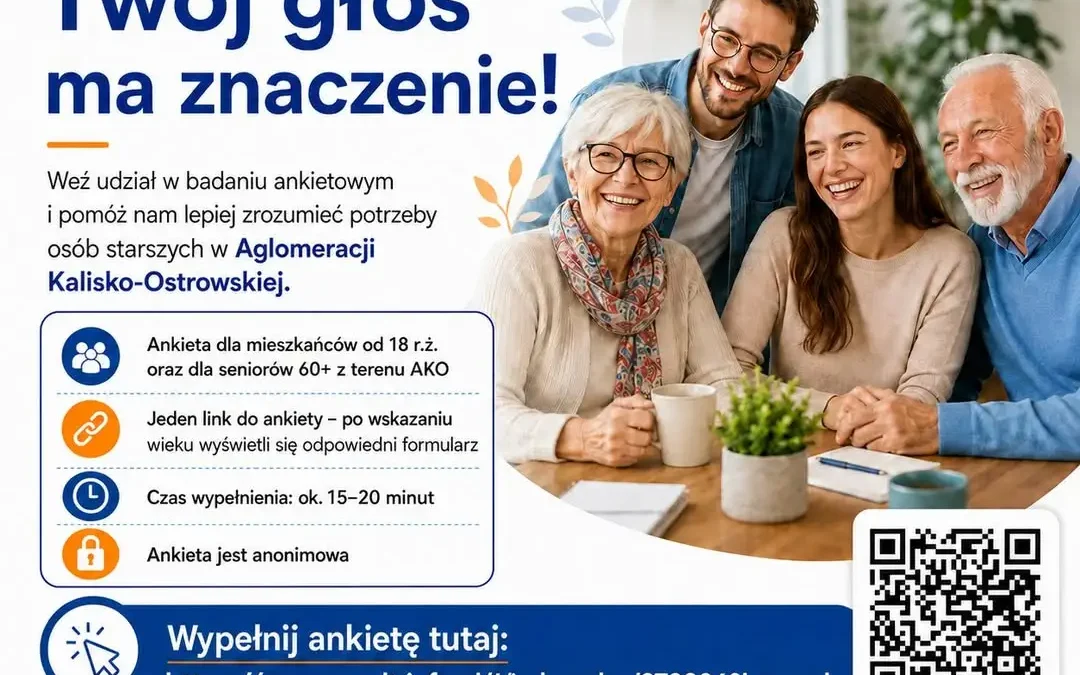 Aglomeracja Kalisko-Ostrowska bada potrzeby seniorów – powstała ankieta