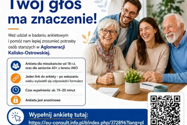 Aglomeracja Kalisko-Ostrowska bada potrzeby seniorów – powstała ankieta