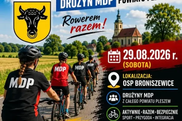 XX Rajd Rowerowy MDP Powiatu Pleszewskiego w Broniszewicach – zaproszenie na 29 sierpnia