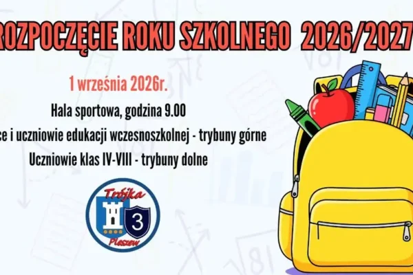 Uroczyste rozpoczęcie roku szkolnego 2026/2027 – 1 września w hali sportowej