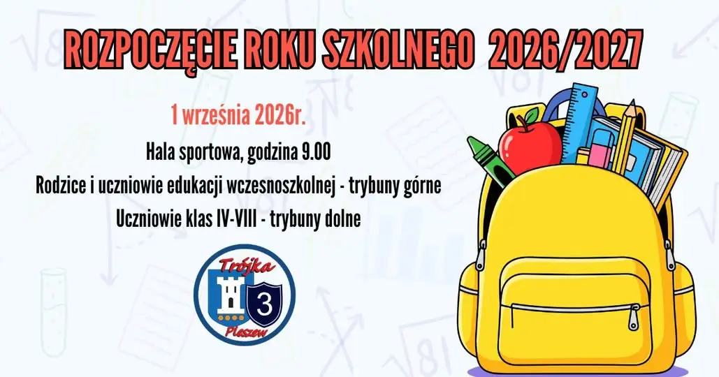 Uroczyste rozpoczęcie roku szkolnego 2026/2027 – 1 września w hali sportowej