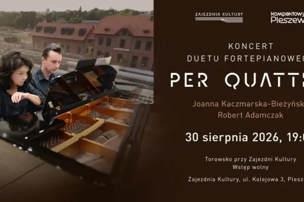 Muzyczna niedziela na torowisku: koncert duetu fortepianowego w Pleszewie
