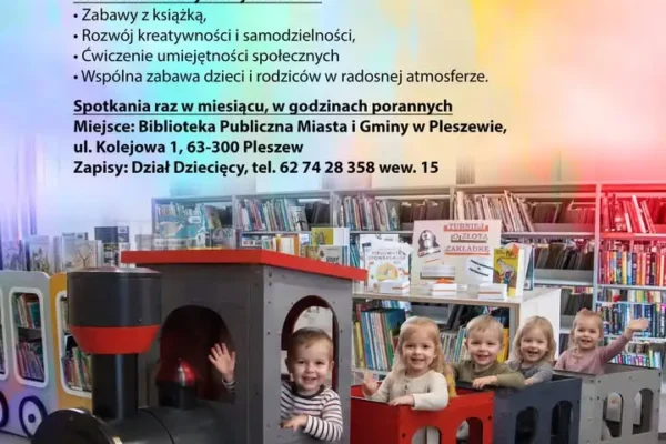 Klub Malucha „Lokomotywa” w pleszewskiej bibliotece – zapisy na nowy cykl spotkań