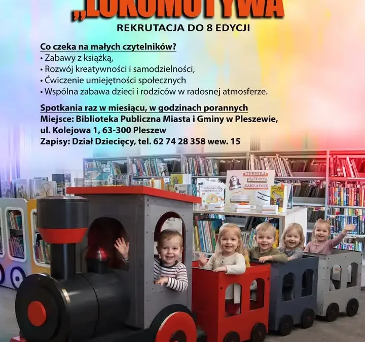Klub Malucha „Lokomotywa” w pleszewskiej bibliotece – zapisy na nowy cykl spotkań