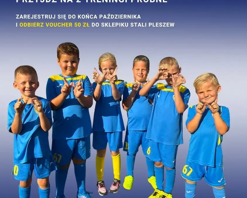 Stal Pleszew prowadzi nabór do sekcji piłki nożnej dla dzieci w wieku 4-12 lat