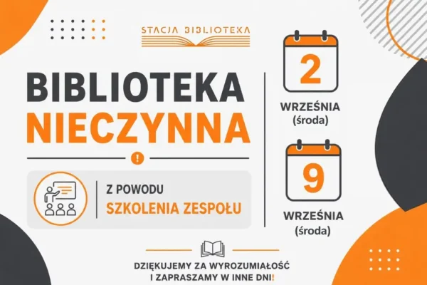 Biblioteka w Pleszewie nieczynna 2 i 9 września z powodu szkolenia zespołu