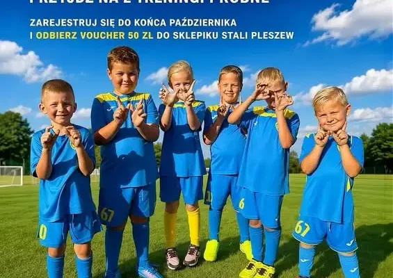 Stal Pleszew zaprasza dzieci na darmowe treningi piłkarskie