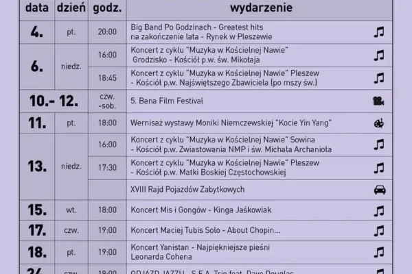 Wrześniowy rozkład jazdy w Zajezdni Kultury: koncerty, festiwale i wystawy