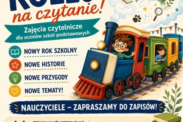 Kolej na czytanie! Biblioteka w Pleszewie zaprasza nauczycieli na nowe zajęcia czytelnicze
