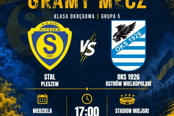 Stal Pleszew podejmie OKS Ostrów w niedzielę na Stadionie Miejskim