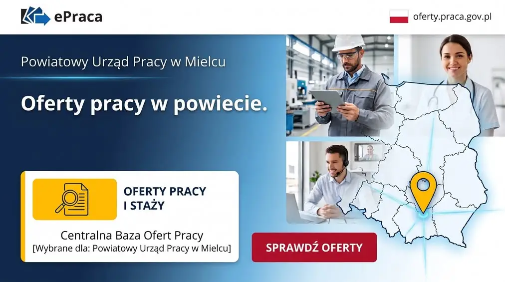 Gmina Czermin publikuje aktualne oferty pracy z Powiatowego Urzędu Pracy w Mielcu