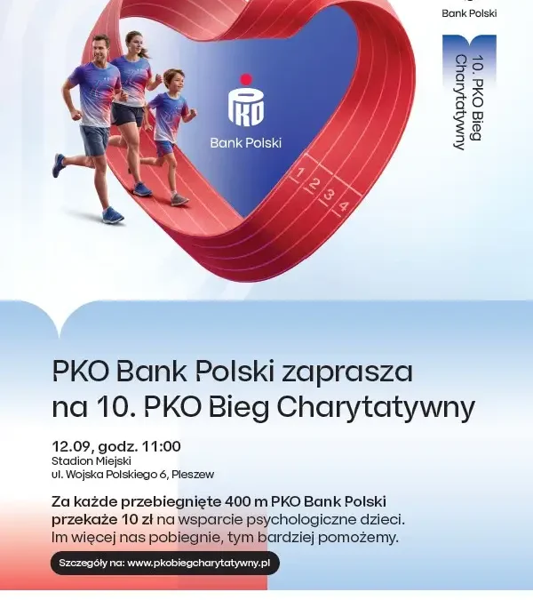 Pleszew gospodarzem 10. PKO Biegu Charytatywnego – zapisy trwają