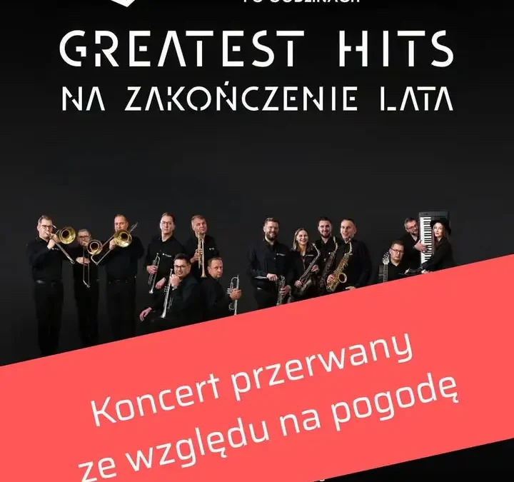 Koncert Big Band Po Godzinach przerwany przez deszcz – nowy termin wkrótce