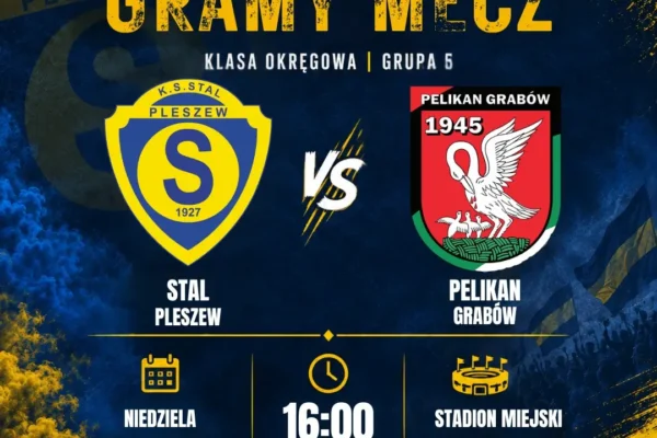 Stal Pleszew podejmie Pelikana Grabów w 6. kolejce Klasy Okręgowej