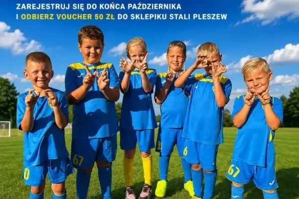 Stal Pleszew zaprasza dzieci na treningi piłki nożnej – dwa zajęcia próbne i voucher na start
