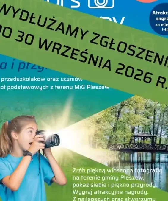 Ostatni tydzień na zgłoszenia do konkursu fotograficznego „Ja i przyroda. Przyroda i ja” w gminie Pleszew
