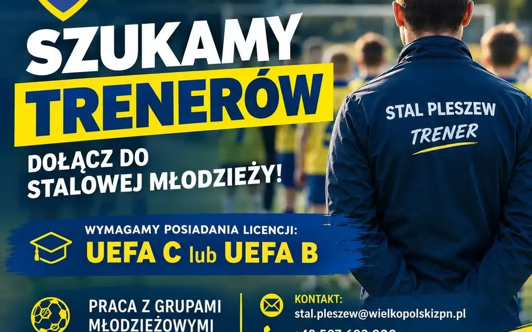 Stal Pleszew szuka trenerów do szkolenia dzieci i młodzieży