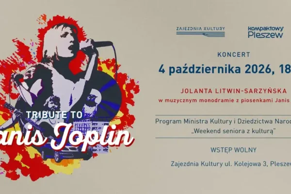 Darmowy wyjazd na koncert „Tribute to Janis Joplin” w Pleszewie – zostały ostatnie miejsca