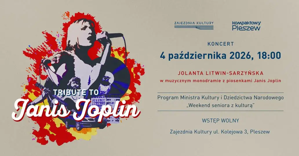 Darmowy wyjazd na koncert „Tribute to Janis Joplin” w Pleszewie – zostały ostatnie miejsca