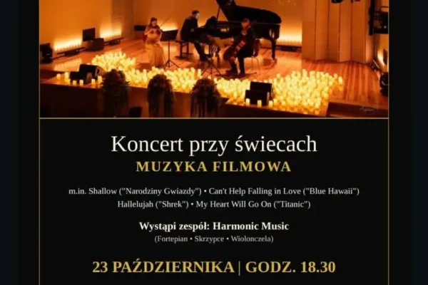 Koncert przy świecach w Pleszewie – muzyka filmowa w wyjątkowej atmosferze