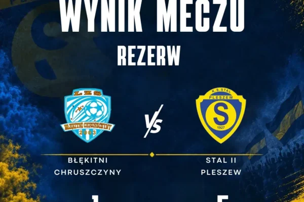 Stal II Pleszew rozbiła Błękitnych Chruszczyny 5:1