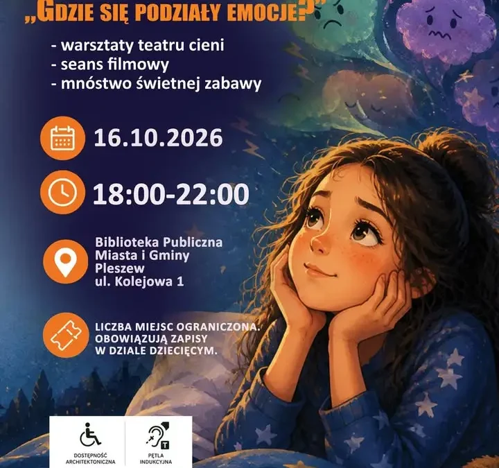Noc Bibliotek w Pleszewie: wieczór pełen emocji dla dzieci