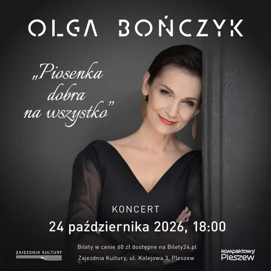 Olga Bończyk zaśpiewa w Pleszewie. Koncert „Piosenka dobra na wszystko” już 24 października